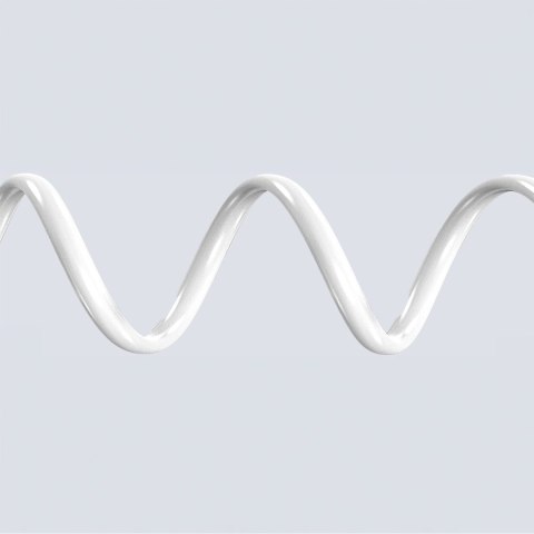 Kabel przewód z silikonowym oplotem USB-C - iPhone Lightning L25SX 30W 1m - biały