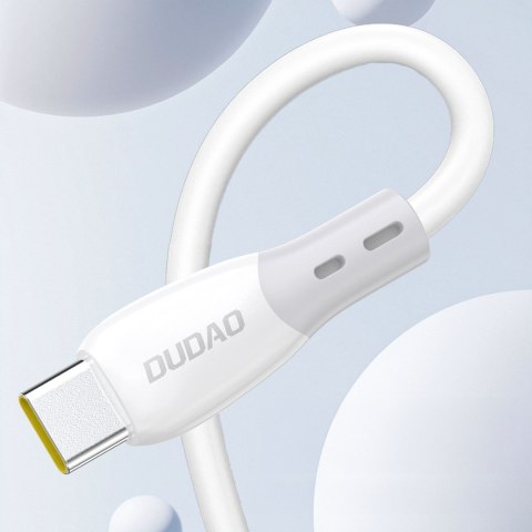 Kabel przewód z silikonowym oplotem USB-C - iPhone Lightning L25SX 30W 1m - biały