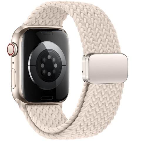 Pasek nylonowy Nylonmag do Apple Watch 4/5/6/7/8/9/SE/Ultra 1/2 42/44/45/49 mm - beżowy