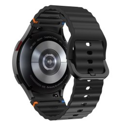 Pasek silikonowy sportowy na Samsung Galaxy Watch 4/5/5 Pro/6/7/FE - czarny