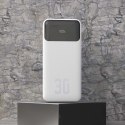 Powerbank 30000mAh USB-A USB-C K15Max PD 22.5W z kablami USB-C iPhone Lightning - biały