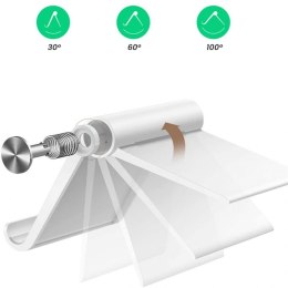 Stojak uchwyt biurkowy uniwersalny na smartfon tablet do 8'' - biały