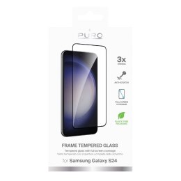 Szkło hartowane do Samsung Galaxy S25 S24 z czarną ramką Frame Tempered Glass