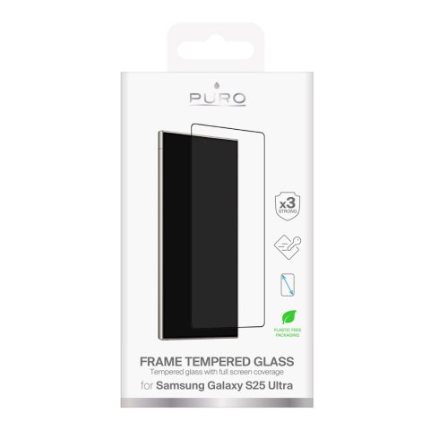 Szkło hartowane do Samsung Galaxy S25 Ultra z czarną ramką Frame Tempered Glass