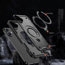 Etui pokrowiec na iPhone 16 Hybrid Armor Trendy MagSafe - czarny