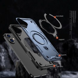 Etui pokrowiec na iPhone 16 Hybrid Armor Trendy MagSafe - niebieski