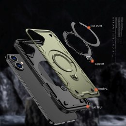 Etui pokrowiec na iPhone 16 Hybrid Armor Trendy MagSafe - zielony