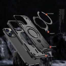 Etui pokrowiec na iPhone 16 Pro Hybrid Armor Trendy MagSafe - czarny