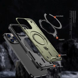 Etui pokrowiec na iPhone 16 Pro Hybrid Armor Trendy MagSafe - zielony