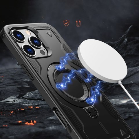 Etui pokrowiec na iPhone 16 Pro Max Hybrid Armor Trendy MagSafe - czarny