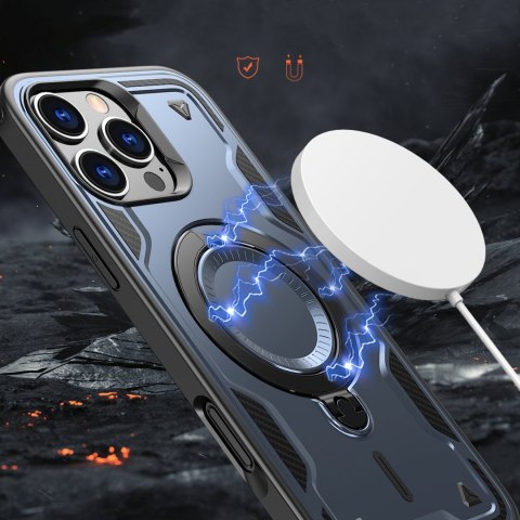 Etui pokrowiec na iPhone 16 Pro Max Hybrid Armor Trendy z MagSafe - niebieski