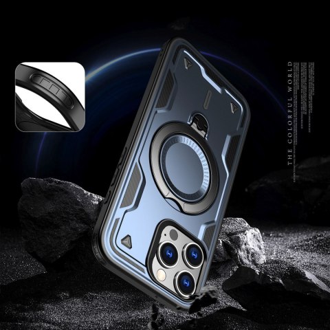 Etui pokrowiec na iPhone 16 Pro Max Hybrid Armor Trendy z MagSafe - niebieski