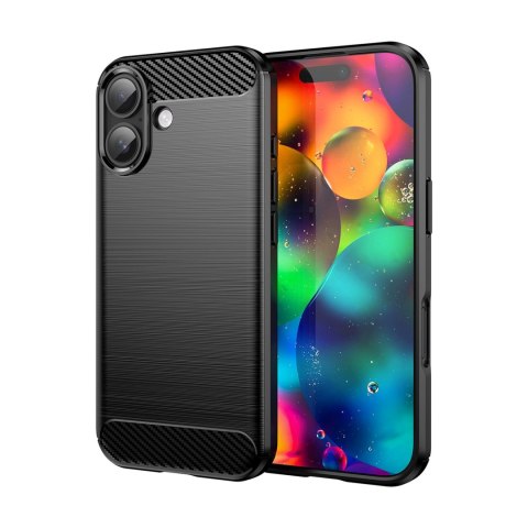 Etui pokrowiec na iPhone 17 Carbon Case - czarny