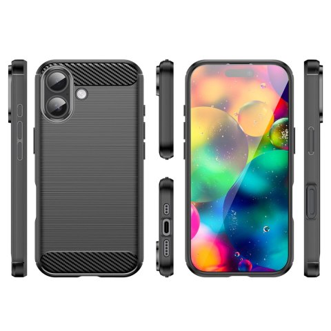 Etui pokrowiec na iPhone 17 Carbon Case - czarny