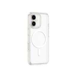 Etui silikonowe z pierścieniem magnetycznym do iPhone 16 - przezroczyste