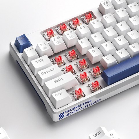 Klawiatura gamingowa przewodowa mechaniczna podświetlana Red Switch - biała