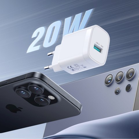 Ładowarka sieciowa USB-A 18W - biała