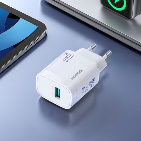 Ładowarka sieciowa USB-A 18W - biała