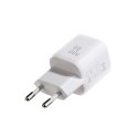 Ładowarka sieciowa USB-A USB-C 33W - biała