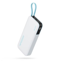 Powerbank 20000mAh USB-A USB-C z wbudowanym kablem USB-C 55W - biały