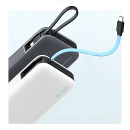 Powerbank 20000mAh USB-A USB-C z wbudowanym kablem USB-C 55W - biały