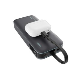 Powerbank 20000mAh USB-A USB-C ze zintegrowanym kablem 40W - szary