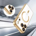 Etui case na iPhone 17 Pro MagFlex MagSafe - przezroczysto złote