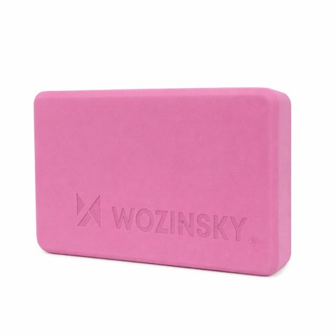 Kostka do jogi pilatesu i ćwiczeń rozciągających - różowa