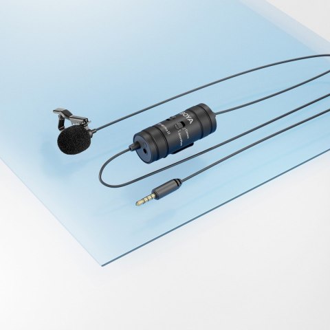 Mikrofon krawatowy przewodowy do smartfonów kamer 3.5 mm TRRS 6m - czarny