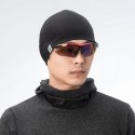 Czapka sportowa na rower do biegania z wełny i włókna tencel rozmiar uniwersalny - czarna