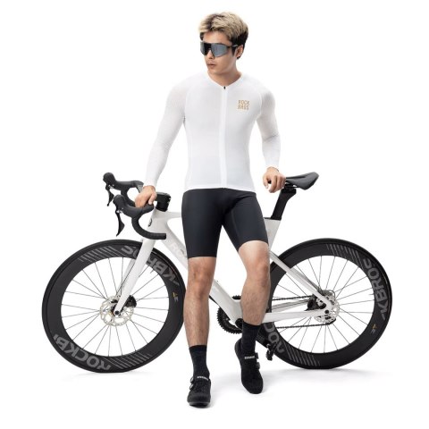 Koszulka rowerowa Diamond z długim rękawem rozmiar XXXL - biała