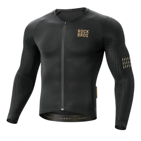 Koszulka rowerowa Diamond z długim rękawem rozmiar XXXL - czarna