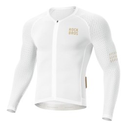 Koszulka rowerowa Diamond z długim rękawem rozmiar S - biała