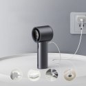 Mini dmuchawa wiatrak przenośny metalowy 5000mAh USB-C LED - ciemnoszary