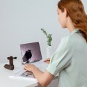 Mini wentylator wiatrak przenośny z funkcją powerbanka i latarką składany 4500mAh USB-C - brązowy