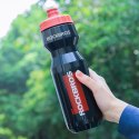 Bidon rowerowy butelka 750 ml - czarno czerwona