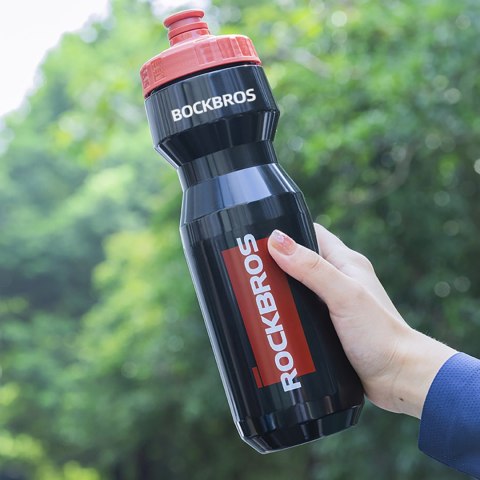 Bidon rowerowy butelka 750 ml - czarno czerwona