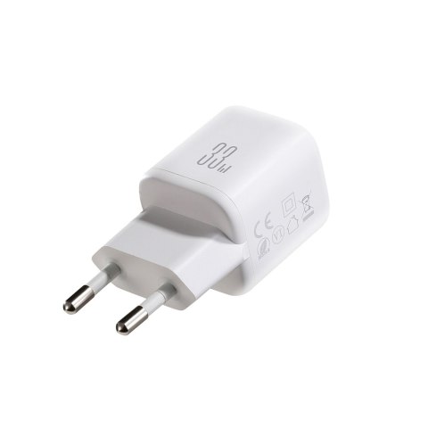 Ładowarka sieciowa USB-A USB-C 33W z kablem 60W USB-C do USB-C 1m - biała