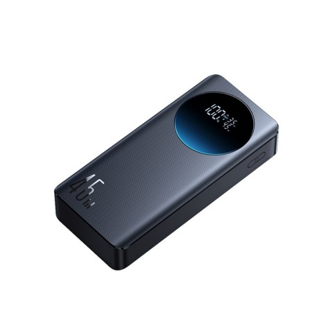 Powerbank 20000 mAh USB-A USB-C z wyświetlaczem cyfrowym 45 W - czarny