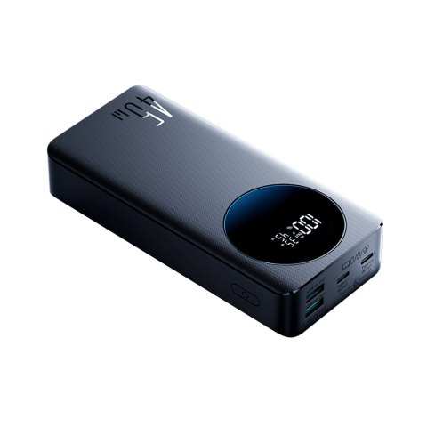 Powerbank 20000 mAh USB-A USB-C z wyświetlaczem cyfrowym 45 W - czarny