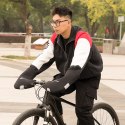 Rękawice ocieplane na kierownicę roweru skutera motocykla wiatroodporne wodoodporne - czarne