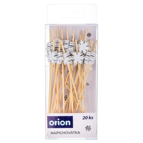 20 x Wykałaczki Drewniane do Koreczków Przekąsek Śnieżynki ORION