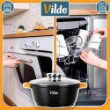 Garnek Granitowy 5,8 L 28 cm Pokrywka Aroma Dozownik Silikon VILDE