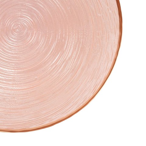 Patera na Tort Ciasto na Nóżce Szkło Perłowy Róż 28 cm Home Styling