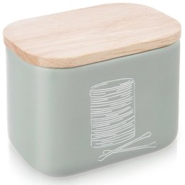 Pojemnik na Patyczki i Płatki Kosmetyczne Bambus Zielony Greenish