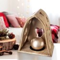Świecznik Drewniany Mango Serce 23 cm Ażurowy Loft Lampion ORION Dom