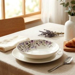 Talerz Głęboki Porcelanowy 600 ml Louka na Zupę Makaron Kwiaty