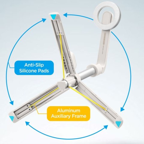 Selfie stick kijek do zdjęć z tripodem MagSafe Bluetooth - beżowy