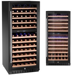 Lodówka chłodziarka do wina 2-strefowa na 124 butelki 265 l 570x595x1400 mm