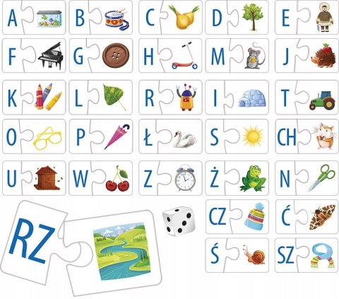 Poznaję literki gra puzzlowa 05581 ADAMIGO